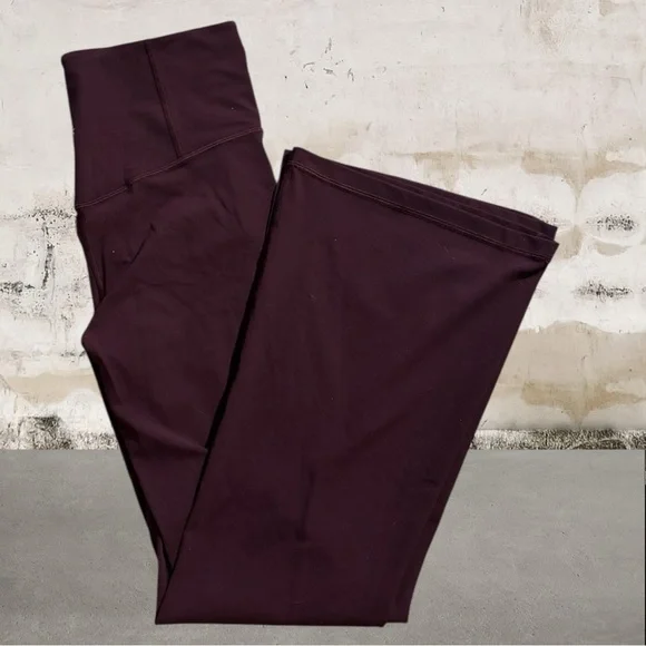 Athleta Ultra High Rise Elation Flare Pant in Spiced Cabernet Size Medium - Picture 4 of 6